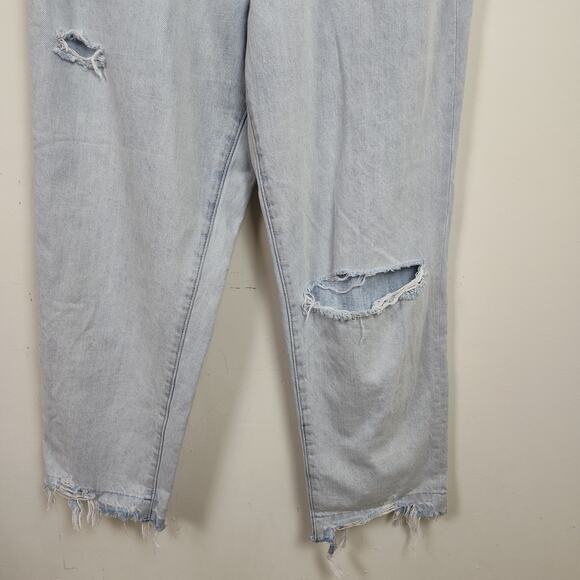 PISTOLA HIGH RISE JEANS BAGGY CROPPED WOMEN'S SIZE 30 RIPPED FRAYED  LIGHTWASH - Picture 5 of 17